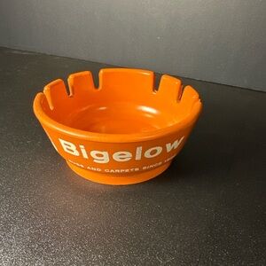 Vintage Bigelow Orange “Deep-Dish” Advertising Ashtray‎ USA